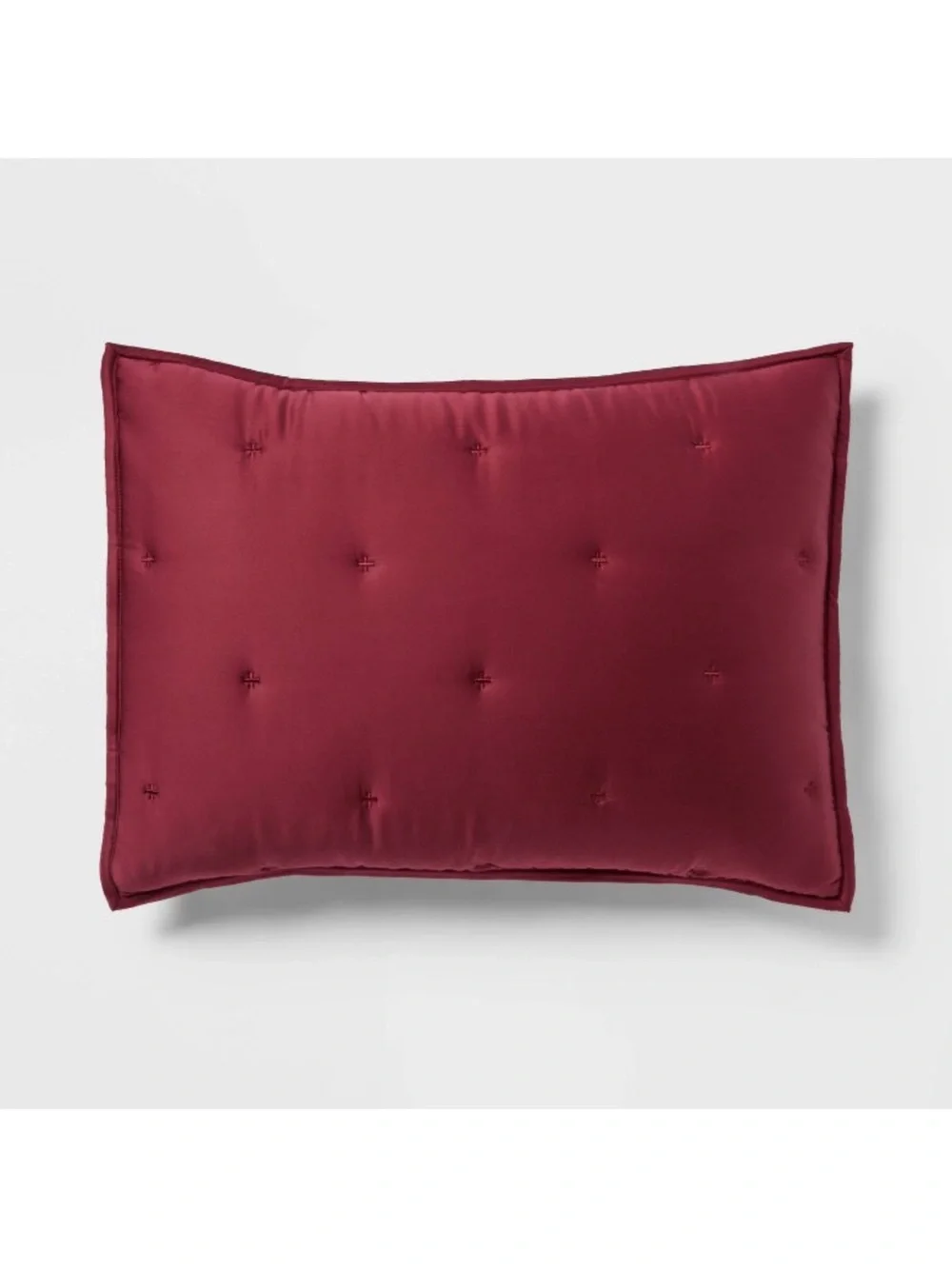 Threshold F/Q TencelComforter & Sham Set - Wine Red